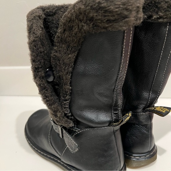 Dr. Martens Brielle Broadway ankle Boots,black, faux fur lining unisex 8L/7M - Picture 6 of 16